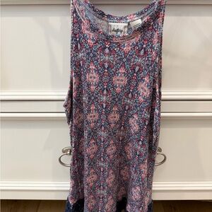 Daytrip Women's Vibrant Pink and Blue Tank Top